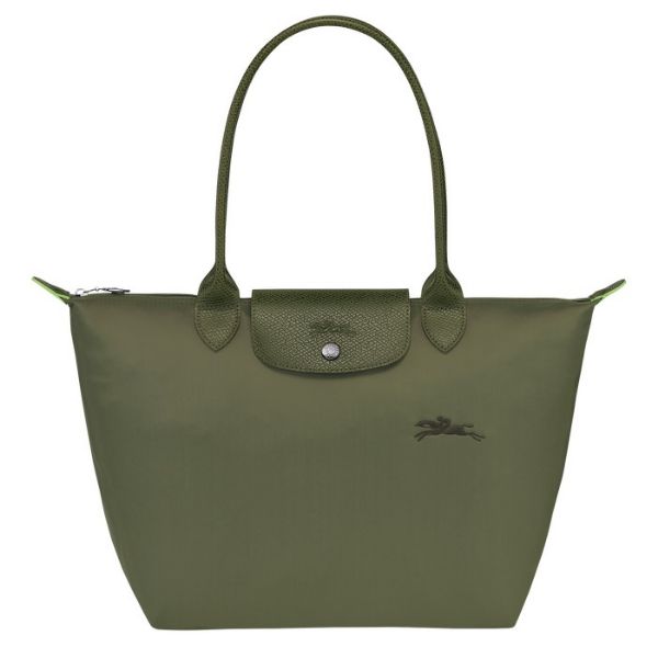 圖片 LONGCHAMP 經典基本款 長把手折疊肩揹包S號 綠色 L2605/919479