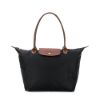 圖片 LONGCHAMP 經典基本款 長把手折疊肩揹包L號 黑色 L1899089001