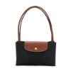 圖片 LONGCHAMP 經典基本款 長把手折疊肩揹包L號 黑色 L1899089001