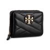 圖片 TORY BURCH KIRA CHEVRON 小羊皮短夾 黑色 90344 001