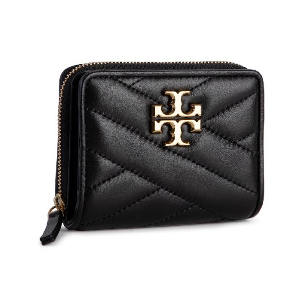 圖片 TORY BURCH KIRA CHEVRON 小羊皮短夾 黑色 90344 001