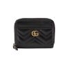 圖片 GUCCI 雙G GG MARMONT系列 黑色真皮拉鍊卡片夾 671772DTDHT1000