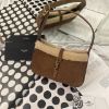 圖片 SAINT LAURENT LE 5 À 7 咖色絨面羊毛皮 Hobo Bag