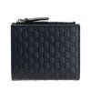 圖片 GUCCI 雙G壓紋 深藍色 女款按扣短夾 零錢拉鍊袋  544475BMJ1N4009