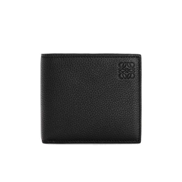 圖片 LOEWE 柔軟粒面小牛皮雙褶皮夾 黑色 C660302X02 1100
