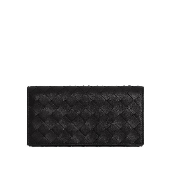 圖片 BOTTEGA VENETA BV 經典長夾 內有金屬拉鍊零錢袋 黑色  666935 VCPP3 8425