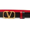 圖片 VALENTINO GARAVANI光滑小牛皮 皮帶 可兩面穿戴90公分 黑色  XW2T0S12ZFR 0SM
