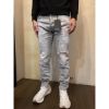 圖片 Dsquared2 D2 水泥灰 刷色 刀割 刷破款 窄管直筒牛仔褲