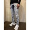 圖片 Dsquared2 D2 水泥灰 刷色 刀割 刷破款 窄管直筒牛仔褲