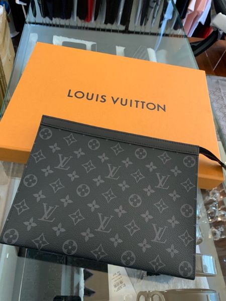 圖片 Louis Vuitton Lv經典老花黑色經典款男生手拿包