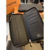 圖片 Louis Vuitton Lv經典老花 黑色 經典款對開  拉鏈男士長夾