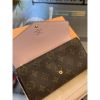 圖片 Louis Vuitton LV 經典 粉紅色、咖啡色老花 拉鍊、扣子長夾