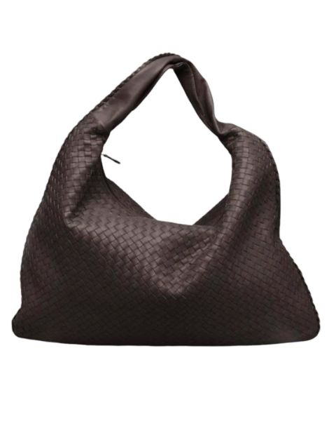 圖片 Bottega Veneta Ebano Intrecciato Nappa Maxi 羊皮編織包 烏木棕色