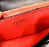 圖片 Prada 1MH132 拉鍊鉚釘鑲孔皮革翻蓋長夾 附證件套