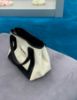 圖片 Balenciaga 339933 S 經典黑白配色徽標帆布 手提托特包