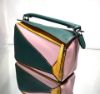 圖片 Loewe 小款 經典小牛皮 Puzzle包 綠粉拚色