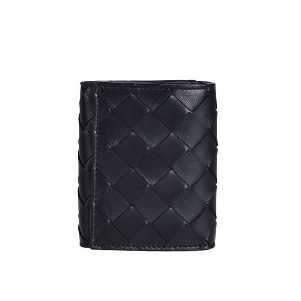 圖片 BOTTEGA VENETA BV 女款黑色按扣三折短夾 含拉鍊零錢袋   667134VCPP2 8425