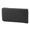 圖片 BOTTEGA VENETA BV 經典黑色長夾 內有金屬拉鍊零錢袋  689975VCPQ3 8803