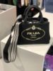 圖片 Prada 1BG439 小款厚帆布托特兩用色 黑色