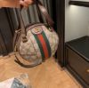 圖片 Gucci 574794 Ophidia GG帆布小牛皮球型手提包