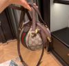 圖片 Gucci 574794 Ophidia GG帆布小牛皮球型手提包
