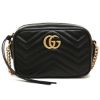 圖片 Gucci GG Marmont Mini 448065 黑色波浪紋絎縫肩背包