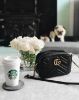 圖片 Gucci GG Marmont Mini 448065 黑色波浪紋絎縫肩背包