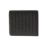 圖片 Bottega Veneta 196207 編織皮革雙折短夾錢包 黑色