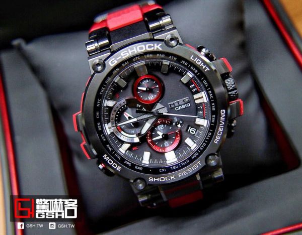 圖片 G-SHOCK MTG-B1000B-1A4 黑紅配色 太陽能 . 電波 .藍芽 . 藍寶石鏡面