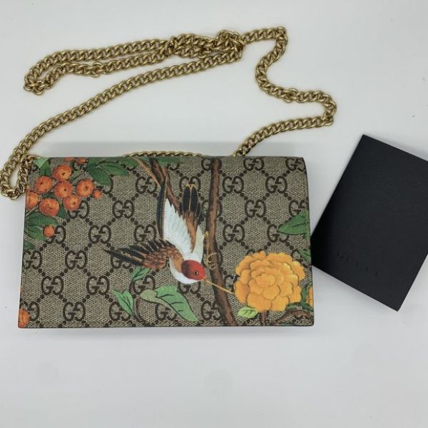 圖片 Gucci 424891 GG Supreme Tian 印花18卡位WOC