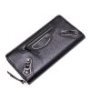 圖片 Balenciaga 390187 Edge  銀框山羊皮拉鍊長夾/錢包 黑色
