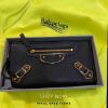 圖片 Balenciaga 390187 Edge  金框山羊皮拉鍊長夾/錢包 黑色
