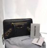 圖片 Balenciaga 390187 Edge  金框山羊皮拉鍊長夾/錢包 黑色