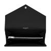 圖片 SAINT LAURENT YSL 銀字LOGO黑色按扣長夾  372264BOW021000
