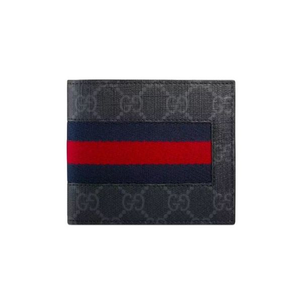 圖片 GUCCI 男款黑色對折短夾 內有按扣零錢硬幣袋  408826KHN4N 1095
