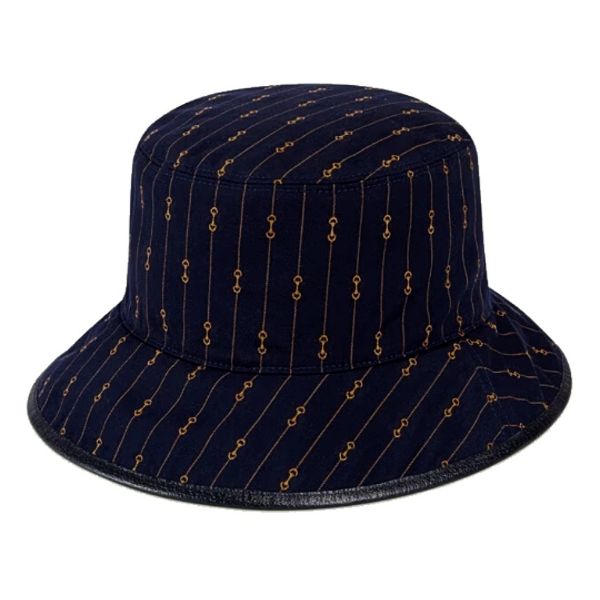 圖片 GUCCI 雙面GG及馬銜扣漁夫帽 米色及藍色帆布   S號 (56-57CM)  7008514HAOU 4068