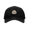 圖片 MONCLER 基本款 小LOGO尼龍棒球帽 黑色  3B000300U098999
