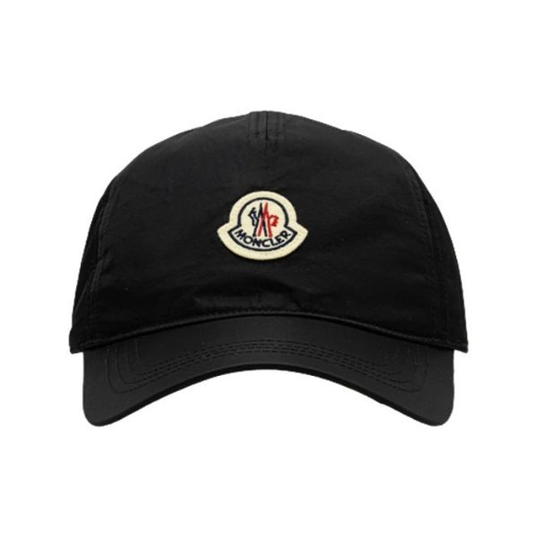 圖片 MONCLER 基本款 小LOGO尼龍棒球帽 黑色  3B000300U098999