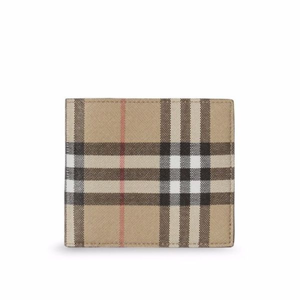 圖片 BURBERRY 經典男款雙折式格紋八卡短夾  8049596