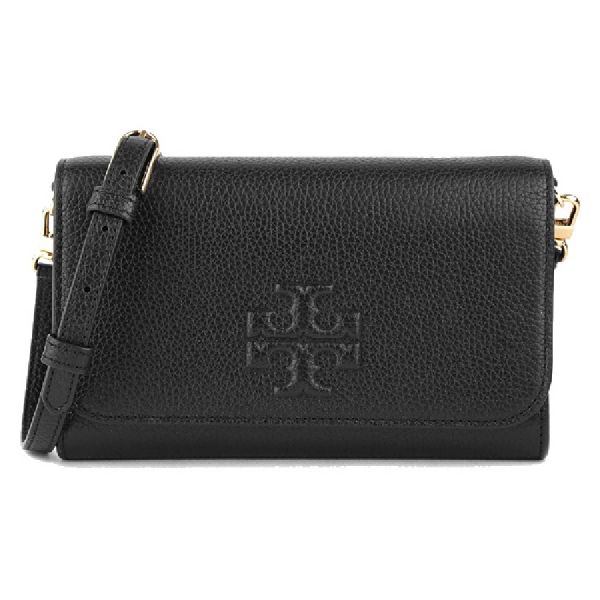圖片 TORY BURCH THEA皮革錢包式單肩包/斜背包 黑色 75029 001