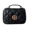 圖片 TORY BURCH Willa 格紋金色金屬LOGO斜背包 黑色 87861 001