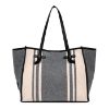 圖片 GIANNI CHIARINI MARCELLA 大型包 灰色米色羊毛托特包  BS6850BLKREC PIOMNO