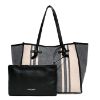 圖片 GIANNI CHIARINI MARCELLA 大型包 灰色米色羊毛托特包  BS6850BLKREC PIOMNO