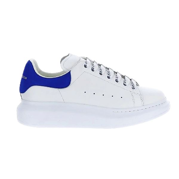 圖片 ALEXANDER MCQUEEN 女款 藍白 麂皮 拼接 小白鞋    719412WHGP7 8981