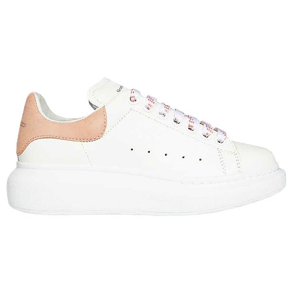 圖片 ALEXANDER MCQUEEN 小白鞋 麂皮 粉尾 粉色鞋帶 女版39號   553770WHGP7 9182-O