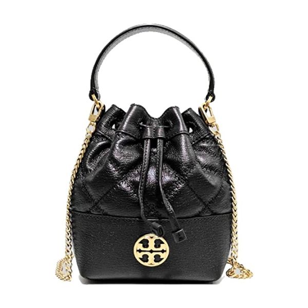 圖片 TORY BURCH WILLA MINI 女款皮革水桶包/肩背包/斜背包 黑色 87869 001