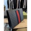 圖片 Gucci 經典 藍紅織帶 黑灰色防刮滿版手拿包