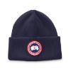 圖片 CANADA GOOSE 基本款大logo毛帽 海軍藍色  6936M43151 NAVY
