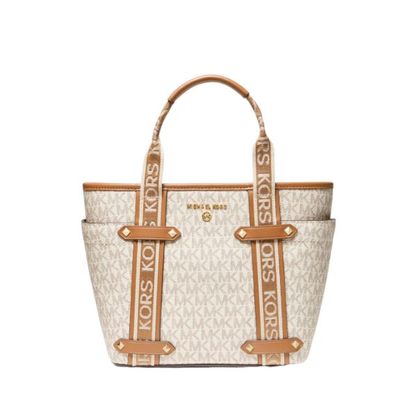 圖片 MICHAEL KORS Maeve 小號老花托特包 白色  30T2G5VT1B149