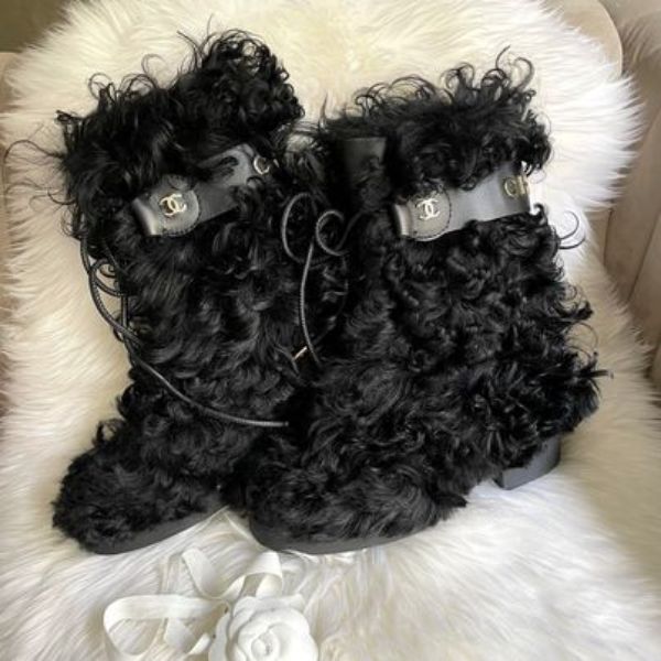 圖片 Chanel 毛毛字母短靴